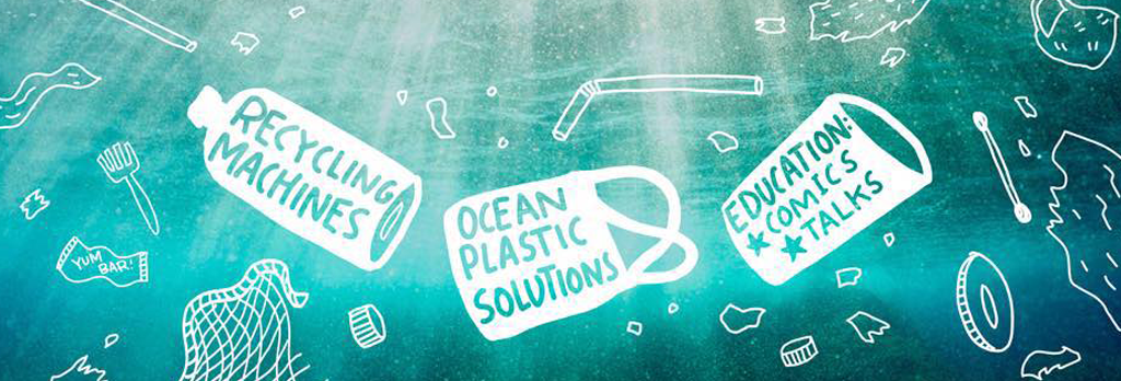 One of Sarah's comic illustrations for ocean plastic solutions